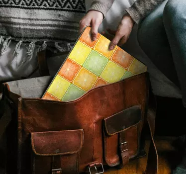 Colorful citrus texture laptop stickers - TenStickers