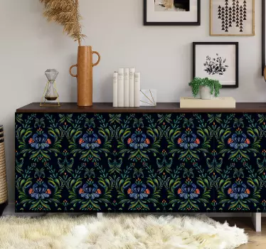 Colorful folk ornament decals for furniture - TenStickers