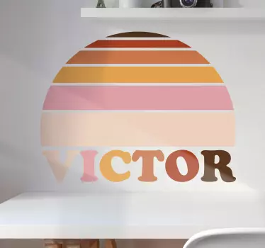 Colorful horizon layers decoration wall sticker - TenStickers