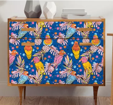 Colorful plumage decals for furniture - TenStickers