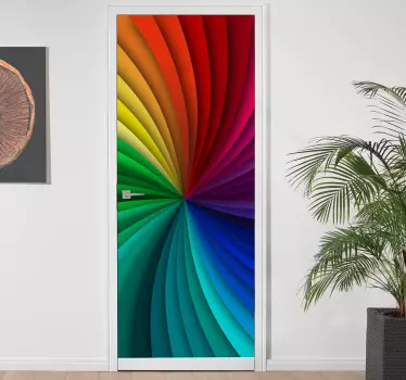 Rainbow colors ornamental wall decal - TenStickers