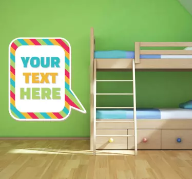 Colourful Customisable Speech Bubble Sticker - TenStickers