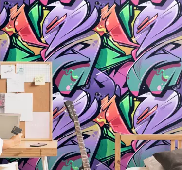 Colourful graffiti street art vinyl print wall sticker - TenStickers