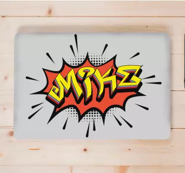 Comic Style Name laptop skin - TenStickers