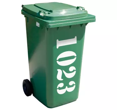 Container house number stikcer - TenStickers