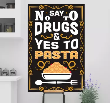 Cook pasta food wall sticker - TenStickers