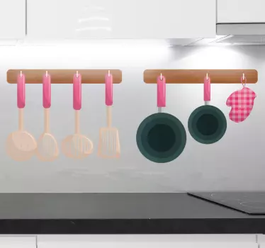 Cooking Utensil Set cuisine wall sticker - TenStickers