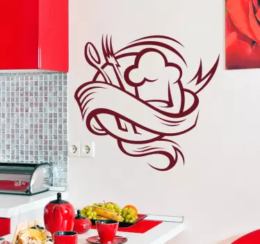 Cooking Utensils Kitchen Sticker - TenStickers