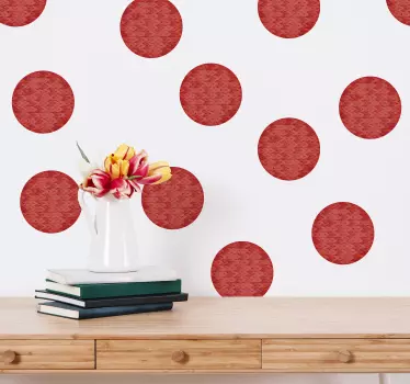 Coral Circles Nautical Sticker - TenStickers