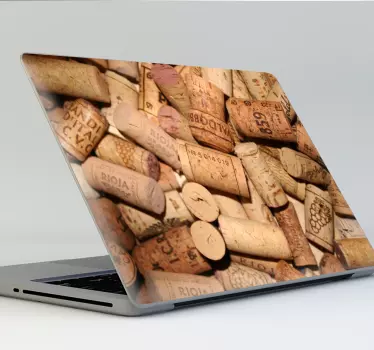 Cork texture laptop skin stikcer - TenStickers