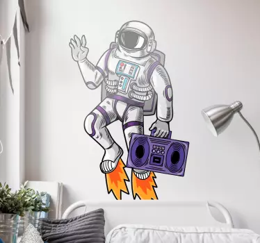 Cosmic sound space decal - TenStickers