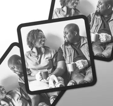 Customisable sticker with 4 square images - TenStickers