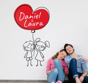 Couple in love valentine´s day  wall decor - TenStickers