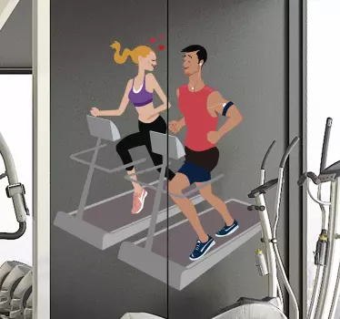 Couple in the gym wall decor - TenStickers