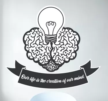 Creation of Our Mind  inspirational quote stickers - TenStickers
