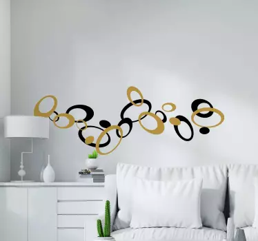 Creative ellipses circle wall sticker - TenStickers