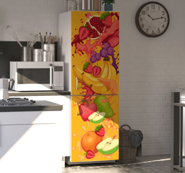 Fruit drawings fridge wrap - TenStickers