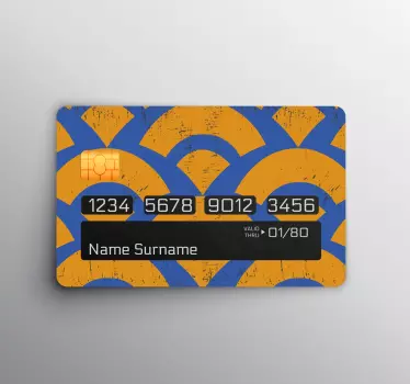 Credit card sticker abstract pattern design - TenStickers