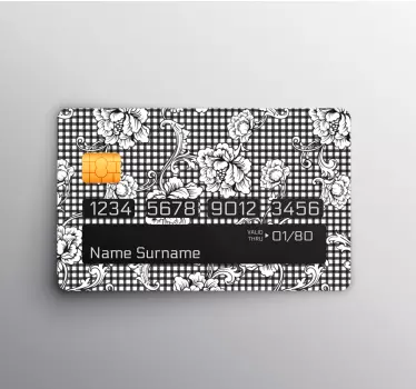 Credit card sticker botanical muse design - TenStickers