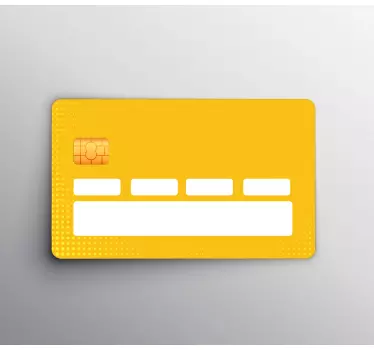 Credit card sticker bright yellow card - TenStickers