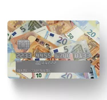 Credit card sticker currency design - TenStickers