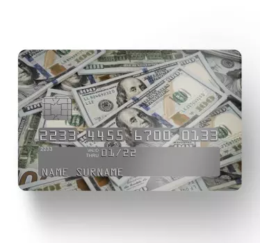 Credit card sticker currency pattern background - TenStickers