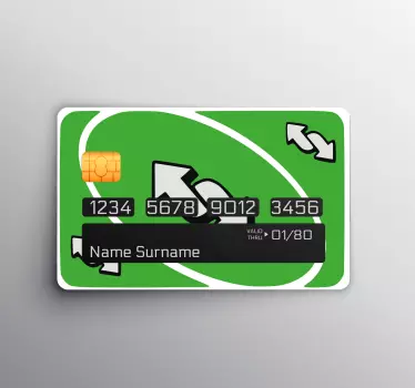 Credit card sticker green payment card - TenStickers