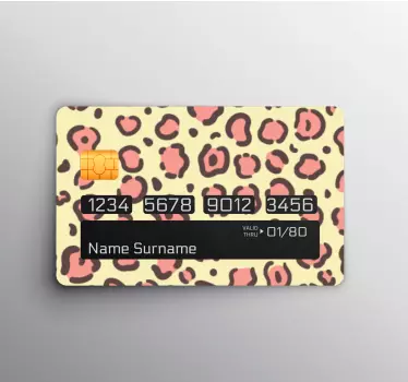 Credit card sticker leopard print design - TenStickers