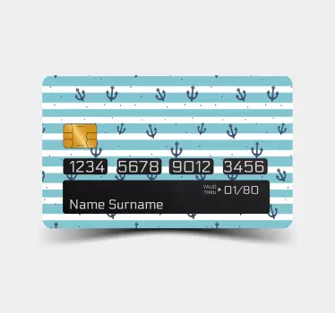 Credit card sticker nautical design - TenStickers