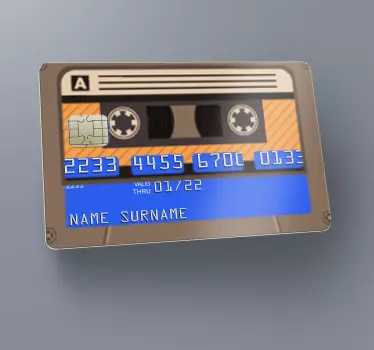 Credit card sticker retro cassette design - TenStickers