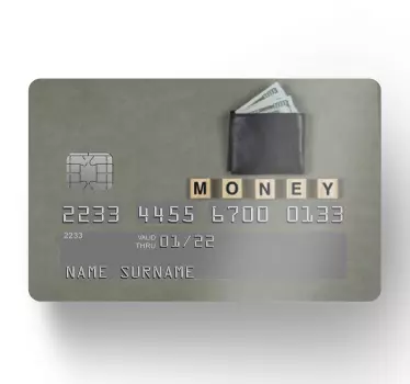 Credit card sticker wallet cash card - TenStickers