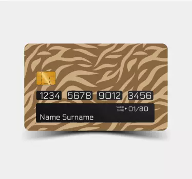 Credit card sticker wild pattern design - TenStickers
