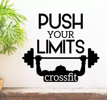 Crossfit gym motivational sticker - TenStickers