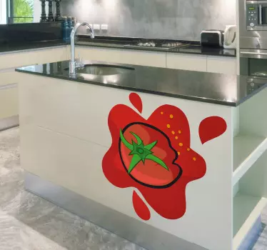 Crushed Tomato Sticker - TenStickers