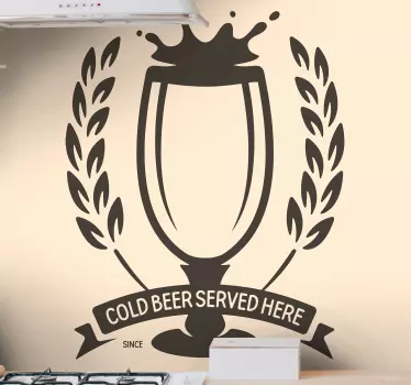 Cuisine wall sticker cold beverage freshly served - TenStickers