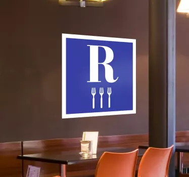 Cuisine wall sticker elegant restaurant logo - TenStickers