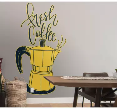 Cuisine wall sticker fresh coffee pot - TenStickers