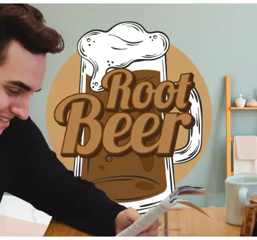 Cuisine wall sticker root beer design - TenStickers