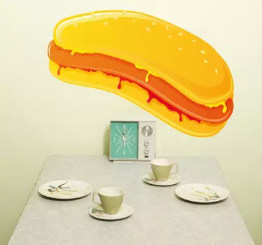 Cuisine wall sticker tasty hot dog - TenStickers