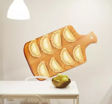 Cuisine wall sticker wooden board empanadas - TenStickers