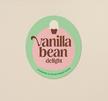 Vanilla bean delight restaurant sticker - TenStickers
