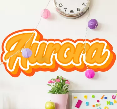 Custom Name Decor quote sticker - TenStickers
