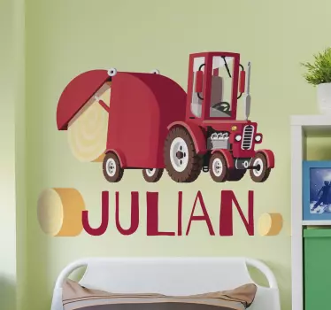 Custom Tractor Design pet wall art - TenStickers