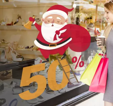Customisable Christmas Promotion Decal - TenStickers
