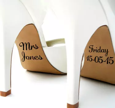 Customisable Name and Date Sticker - TenStickers