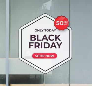 Customisable red banner Black Friday sale stickers - TenStickers