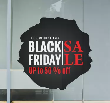 Customisable Black Friday sale ink splatter stickers - TenStickers