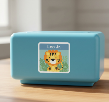 Illustration sticker custom lion label - TenStickers
