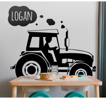 Customisable sticker custom tractor scene - TenStickers