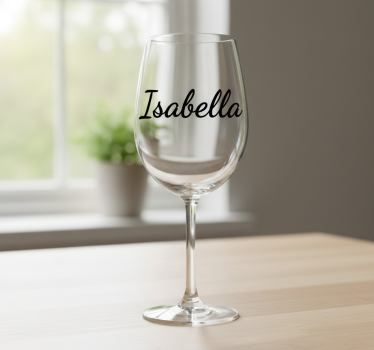 Customisable sticker custom wine glass label - TenStickers